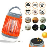 LNKOO Mosquito Killer Lamp, 3-in-1 Rechargeable Solar \u0026 USB Powered Bug Zapper, IP66 Waterproof Hanging Camping Lantern, Portable Insect Fly Pest Trap for Indoor Outdoor Backyard Patio Traveling
